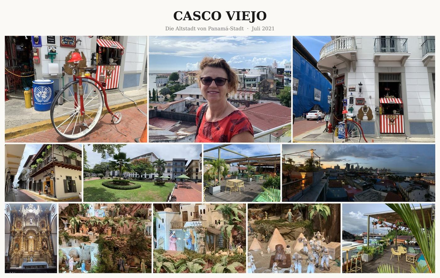 Fotocollage Casco Viejo: die Altstadt von Panamá-Stadt